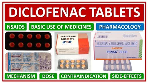 DICLOFENAC TABLETS BASIC USE OF MEDICINE DOSE MECHANISM WORKING