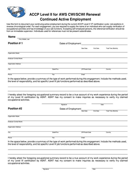 Fillable Online Accp Level Ii Application For Aws Cwi Scwi