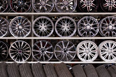 Alloy Car Wheels Wall Royalty Free Stock Photography Image 19576437