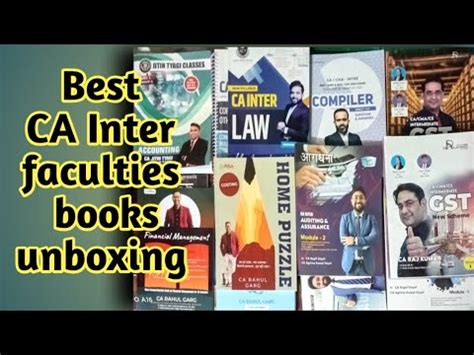 CA Inter Both Groups Best Faculties Books Unboxing Unboxing Cainter