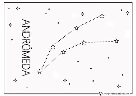 Constelación de andrómeda para colorear PPT