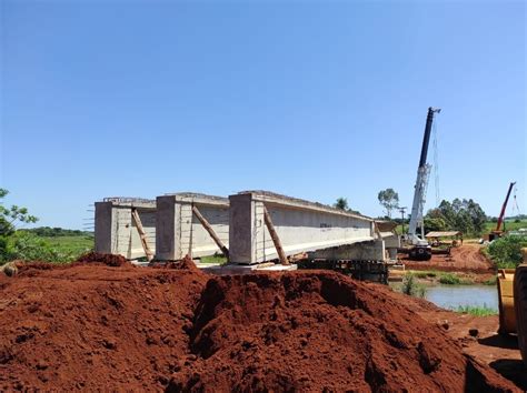 Novo Horizonte Do Sul Prefeito Guga Visita Obra Da Constru O Da Ponte