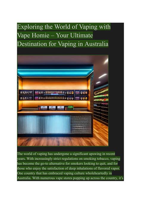 PPT Exploring The World Of Vaping With Vape Homie Your Ultimate