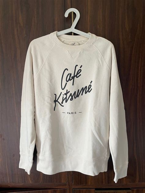 Maison Kitsune Cafe Kitsune Crewneck Jumper Jacket Jaket On Carousell