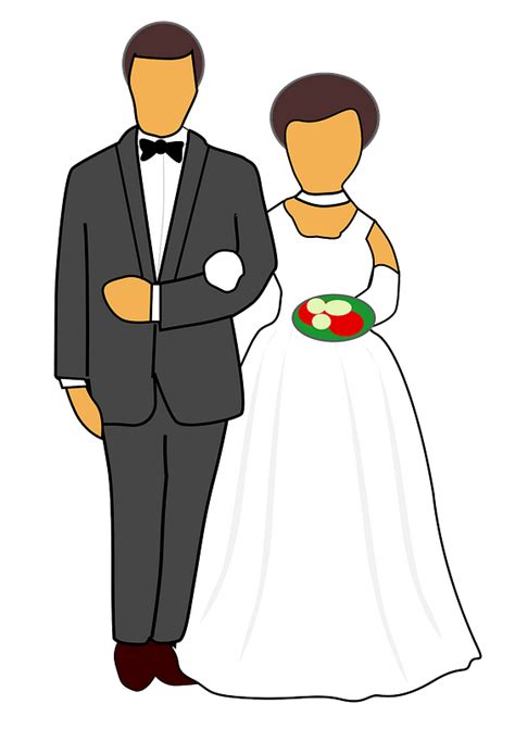 Wedding couple - Free vector clipart images on creazilla.com