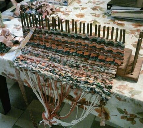 Peg Loom Rug Weaving