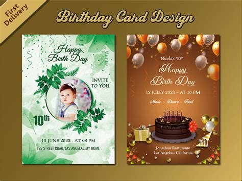 Birthday Invitation Card Design by Anisur Rahman on Dribbble