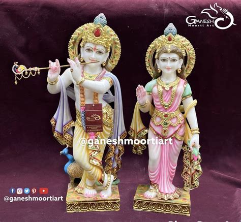 Radha Krishna Murti By Marble Statue Manufacturers For Home Temple