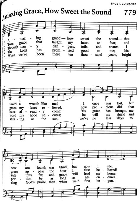 Hymn 779 Amazing Grace How Sweet The Sound St Pauls Evangelical