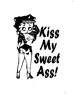 Betty Boop Kiss My Sweet Ass Decal EBay