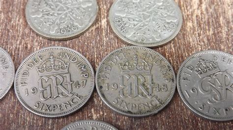 Vintage Collection Of 7 Silver Sixpences 1934 60 Ebay