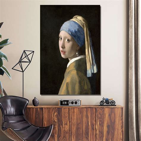 Johannes Vermeers Girl With A Pearl Earring Wall Art Etsy