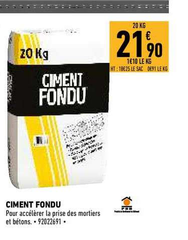 Promo Ciment Fondu Chez Brico Cash ICatalogue Fr