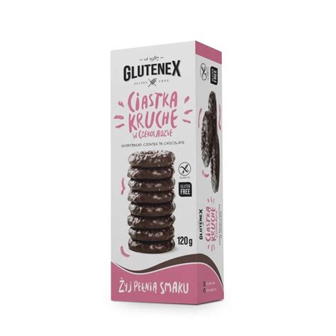 Ciastka Kruche W Czekoladzie Bezglutenowe 120g Glutenex Delikatesy