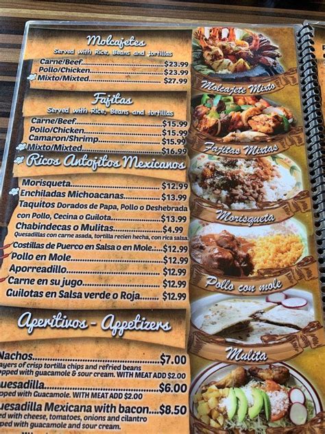 Menu At Cielito Lindo Restaurant Riverside