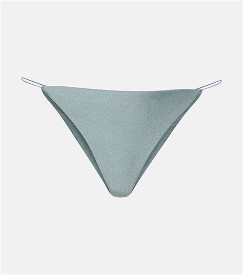 Jade Swim Micro Bare Minimum Bikini Bottoms Blue Editorialist