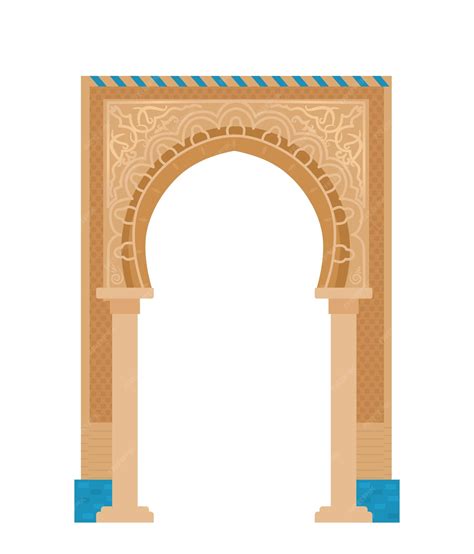 Premium Vector Arabian Arch With Mosaics Middle East Architecture