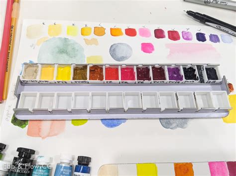 How to Fill Watercolor Pans from Tubes - Ebb and Flow Creative Co