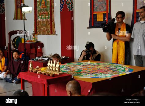 Sand Mandala Avalokiteshvara In Tibet Hanover 2012 Stock Photo Alamy