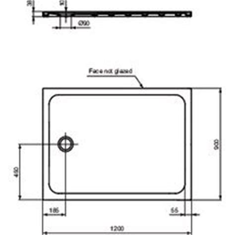 Receveur de douche Okyris Rectangulaire 900x1200 mm à encaster ou à