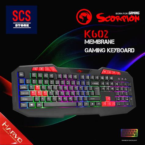 Marvo Scorpion K602 Rgb Backlight Gaming Keyboard Shopee Malaysia