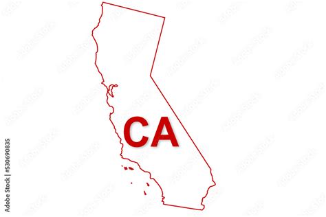 California map isolated on white background Stock Photo | Adobe Stock