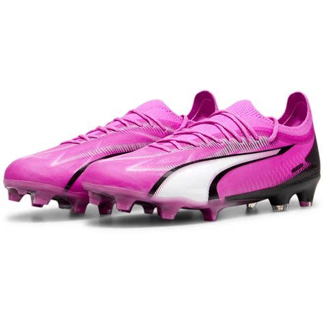 Grey Futbol Boots Puma Ultra Ultimate Fgag Soccer Cleats Poison Pink Puma White And Puma Black