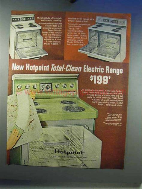 1967 Hotpoint Rb690 H Rc549 H Rb641 Range Ad Bigee1059