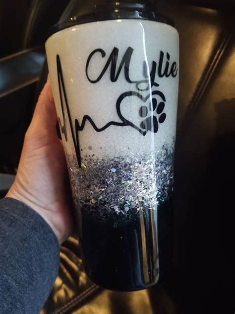 Stainless Steel Tumbler Glitter Personalized Your Way Etsy