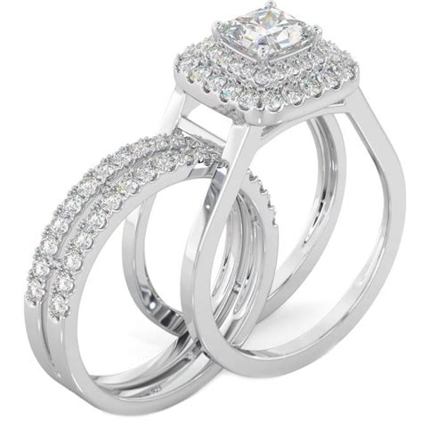 Sterling Silver Cubic Zirconia Interchangeable Bridal Ring Set