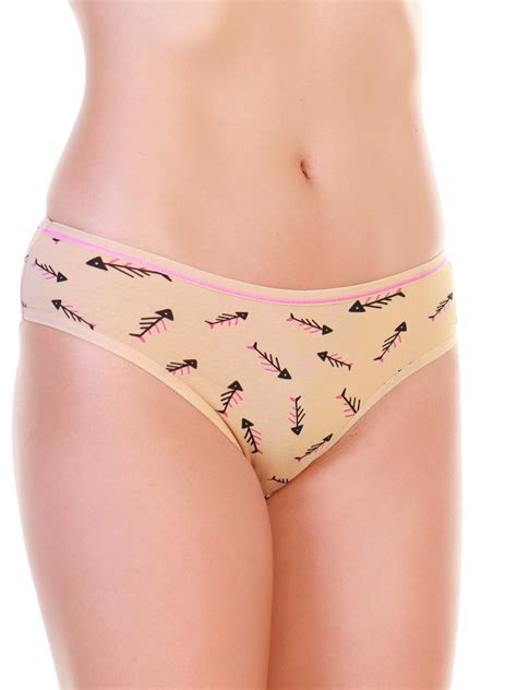 Angelina Cotton Bikini Panties With Fishbone Print 6 Pack Walmart