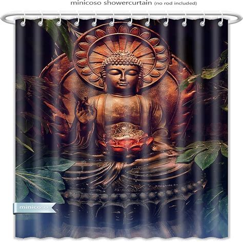 Minicoso Showercurtain Buda Face Over Ornate Mandala Patr N De Ronda