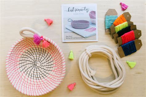 Coil Rope Bowl Tutorial And Materials Woven Rope Basket Etsy