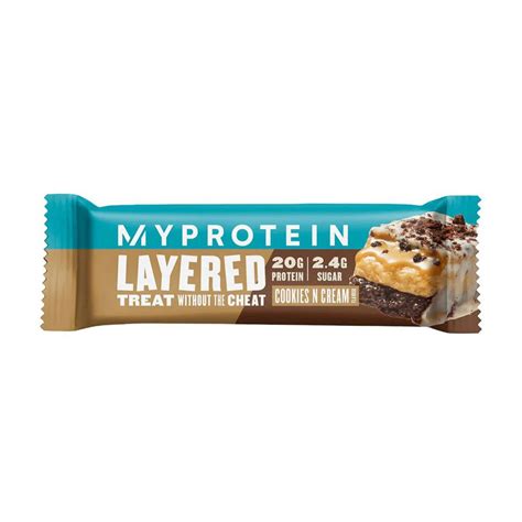 Протеиновый батончик Myprotein Layered Bar Cookies & Cream, 60 г ...