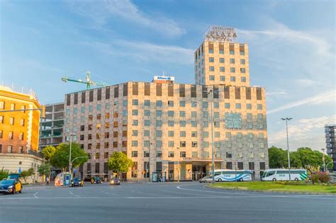 Catalonia Barcelona Plaza Hotel At Sunrise Editorial Photo Image Of