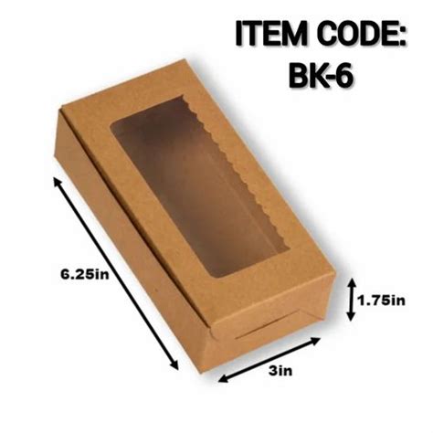 2 Piece Brownie Box With Window In Brown Kraft At Rs 7piece Cake Box