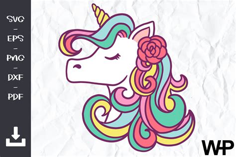 Unicorn Clipart, Unicorn Flowers Svg Graphic by wanchana365 · Creative ...