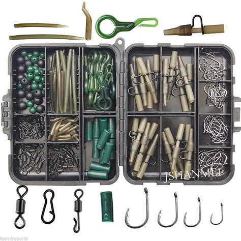 Satın alın 160Pcs Box Carp Fishing Tackle Kit Including Swivels Hooks