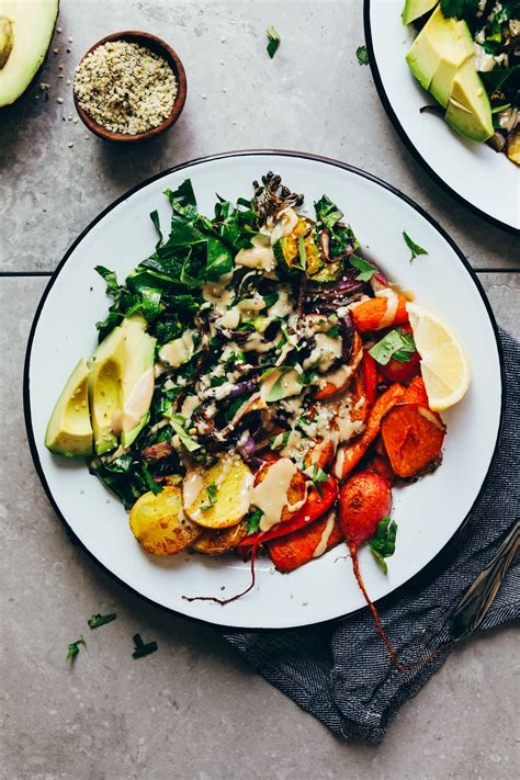 Roasted Rainbow Vegetable Bowl Minimalist Baker Recipes