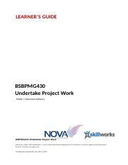 Comprehensive Guide On Bsbpmg Undertake Project Work For Course Hero