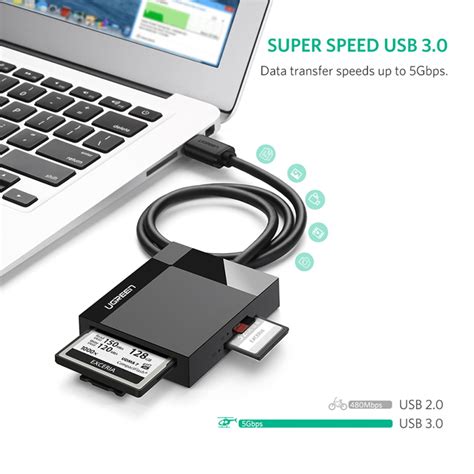 UGREEN All In 1 USB 3 0 Card Reader Super Speed TF CF MS Micro SD Card