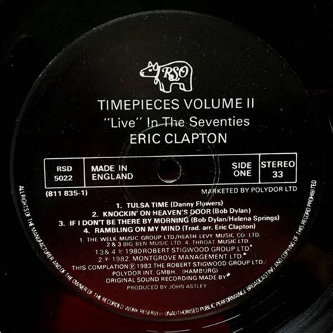 Eric Clapton Timepieces Vol II Live In The Seventies Vinyl