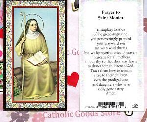 St. Monica with Prayer to Saint Monica - Gold trim - Paperstock Holy ...