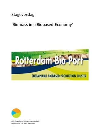 Stageverslag Biomass In A Biobased Economy Pdf