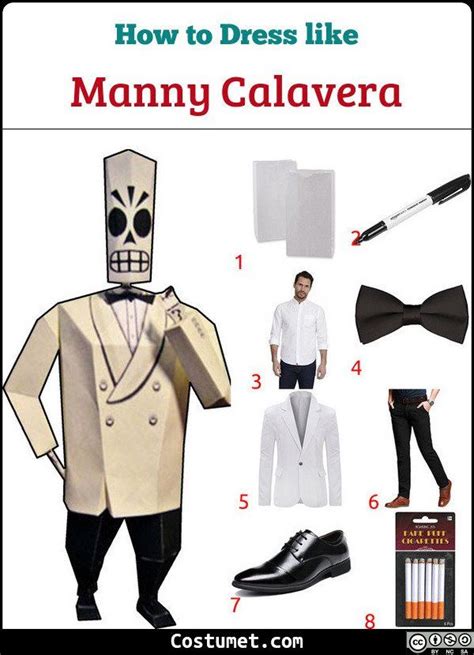 Manny Calavera Grim Fandango Costume For Cosplay And Halloween 2023 Classy Suits Fandango