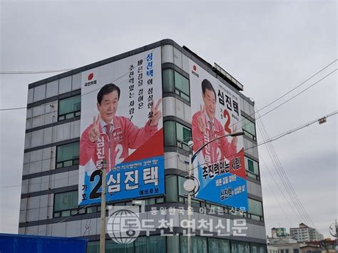 포토 심진택 국민의힘 연천군수 예비후보 선거현수막게시 동두천연천신문