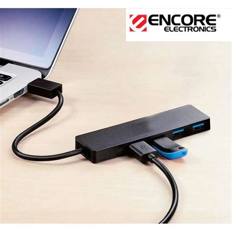 Extension Hub Usb Port Black Flat Encore