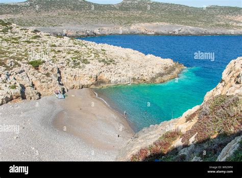 Xeropotamos beach with turquoise crystal clear waters in Antikythera ...