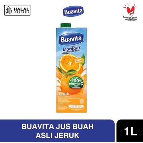 Jual Buavita Jus Buah Asli Jeruk 1000 Ml Jus Jeruk Orange Juice