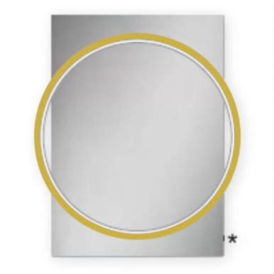 Hib Solas Brushed Brass Round Led Mirror Sanctuary Bathrooms